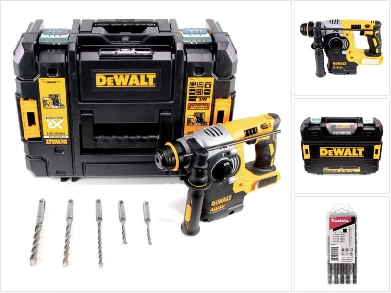 DeWalt DCH 273 NT Akku Kombihammer 18V 2,1J SDS-Plus Brushless + TSTAK + 5x Hammerbohrer - ohne Akku, ohne Ladegerät