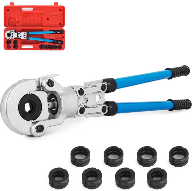 Mophorn - Klempner Crimping Tool 12-28mm Kupferrohr Crimper Pressen Zange th 16-32mm Backen 360° Kopf, V12, V15, V22, V2...