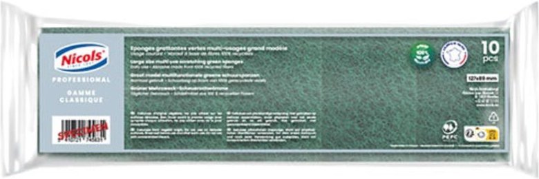 Grüne Mehrzweck-Schwamm Großes Modell X 10 - Nicols
