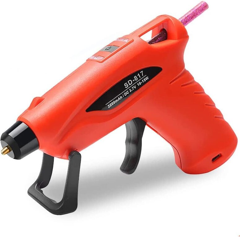 Heißklebepistole, Akku-Heißklebepistole, Professionelle Heißklebepistole für Reparaturen, Bastelarbeiten und Heimwerkerp...
