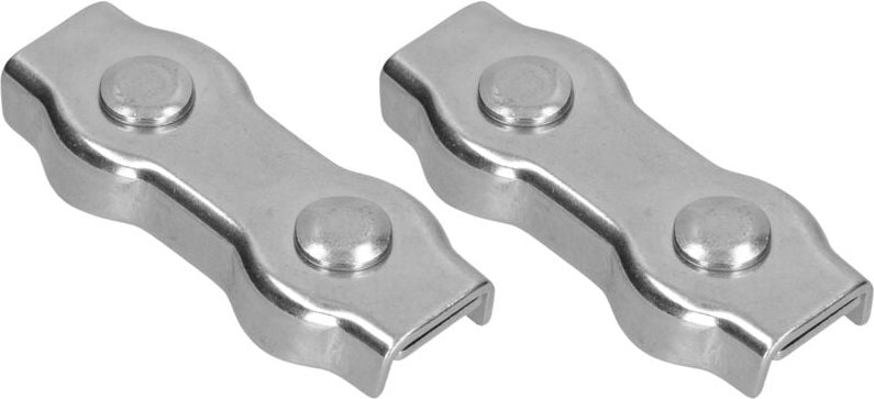 M2, M6, M10 Duplex-Kabelklemmen, Kabelbinder aus Edelstahl 304, Kabelbinder für Schiffbau und Hochbau (2 Stück M10)