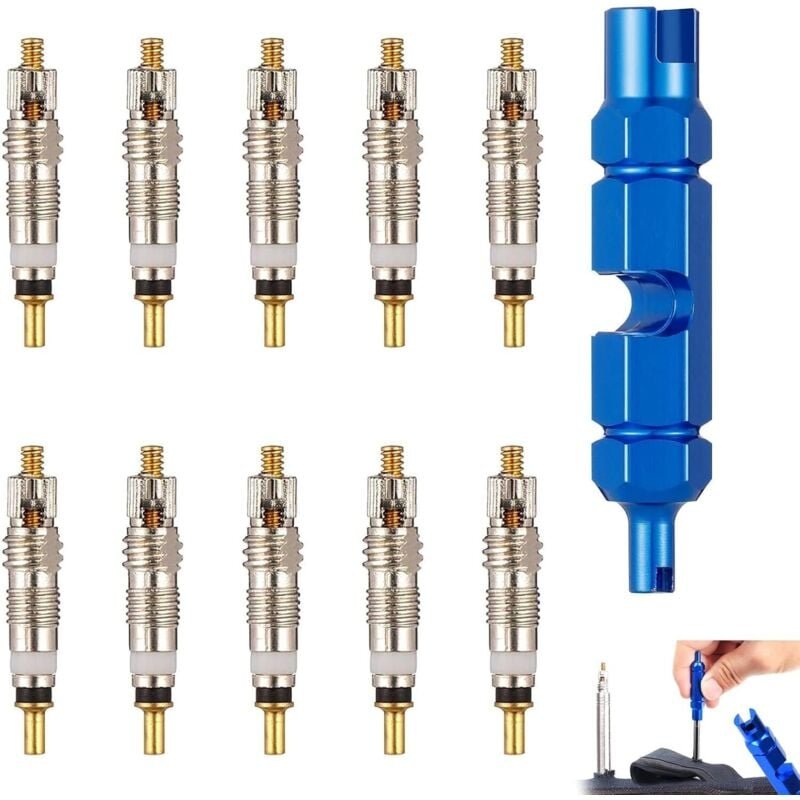 Presta-Ventilkernset, Fahrradventil Adapter Ventiladapter für Fahrradventileinsatz Französische Ventilschraube Ventilsch...
