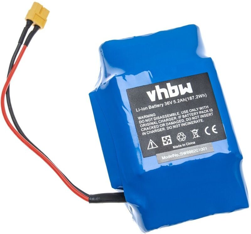 Vhbw - 1x Akku kompatibel mit Nextreme Voyager 10.0, Track 6.5, Skylon 6.5 E-Scooter, Hoverboard (5200 mAh, 36 v, Li-Ion...