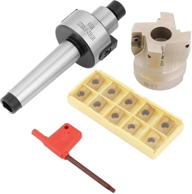 Hochleistungs-CNC-Frässet MT2-FMB22 Planfräserhalter + 400R-50-22 CNC-Schaftfräser + 10 Stück APMT1604 CNC-Hartmetall-Fr...