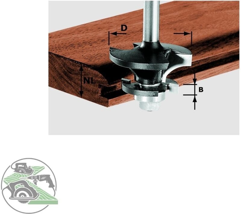 Thumbnail - Gegenprofilfräser für Nut hw S8 D43/21 a/kl Festool 491129