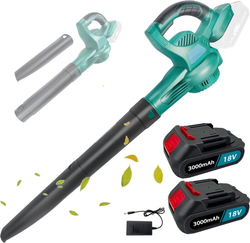 Teetok - 125-mm-Akku-Winkelschleifer, bürstenlos, schneidet Metall, Holz und pvc, mit Akku und Ladegerät 2x3,0 a sowie K...