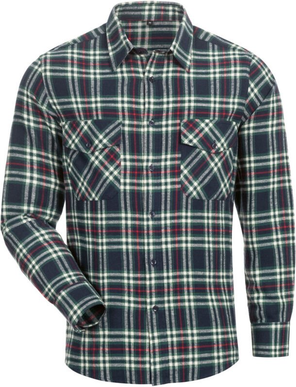 Gr .M (39/40) ROCKVILLE FLANELL-HEMD, MARINE/BEIGE/GRÜN/ROT blau ROCKVILLE F
