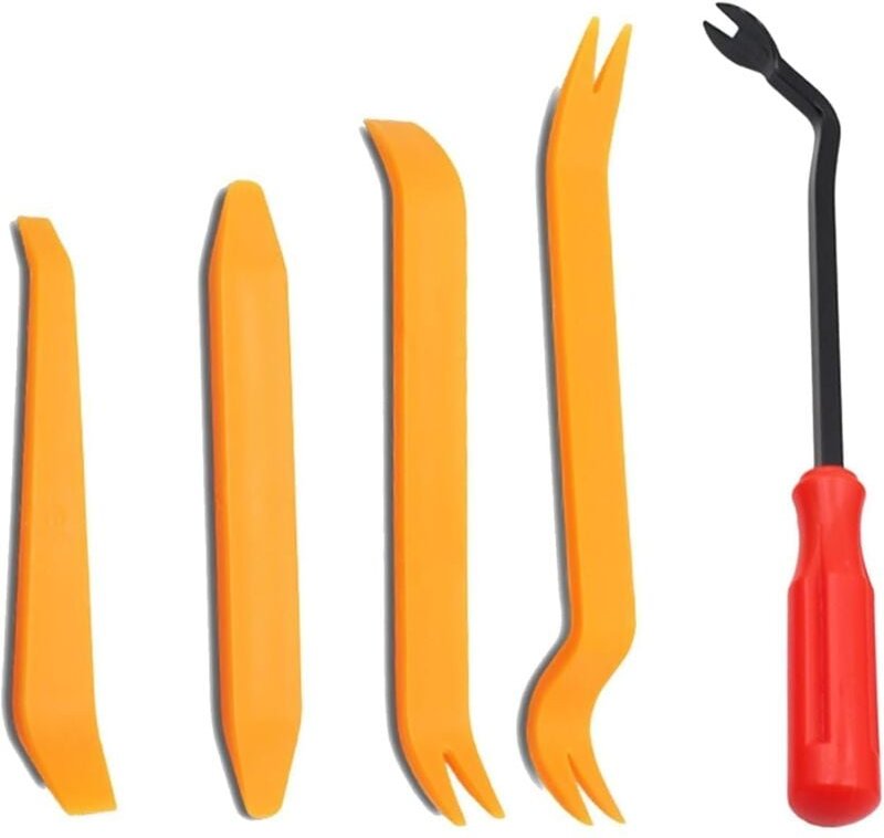 Auto Zierleistenkeile,5-teiliges Auto-Innenkeil-Set+ Demontage Werkzeug Innenraum Verkleidung Set,Automotive Reparatur S...