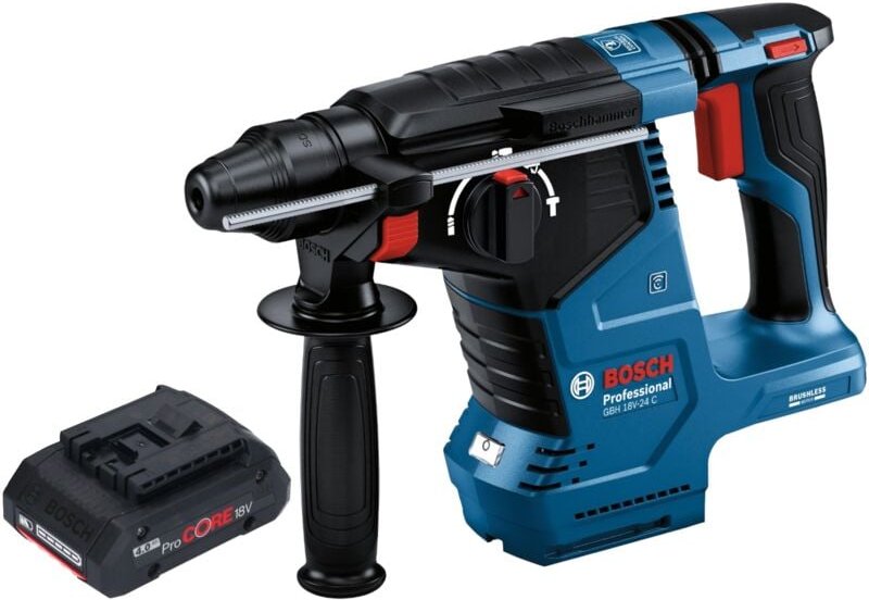 Bosch gbh 18V-24 c Professional Akku Bohrhammer 18 v 2,4 j Brushless sds plus + 1x ProCORE Akku 4,0 Ah - ohne Ladegerät