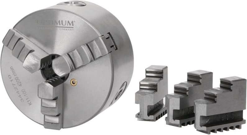 Optimum Dreibackendrehfutter Ø 80 mm zentrisch spannend, 3440287