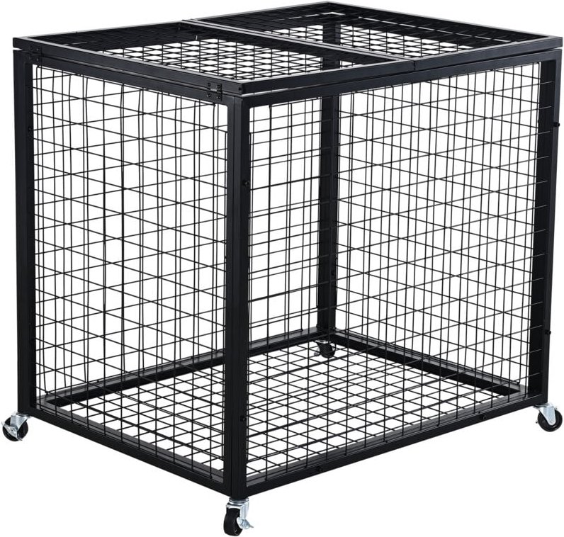 Mophorn - Rollwagen zur Aufbewahrung von Sportbällen, Stahlregal-Organizer für drinnen und draußen, abschließbarer Käfig...