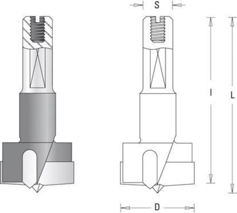 Guhdo HW-Zylinderkopfbohrer Z2+V2 D20 S10x26 L57,5 links