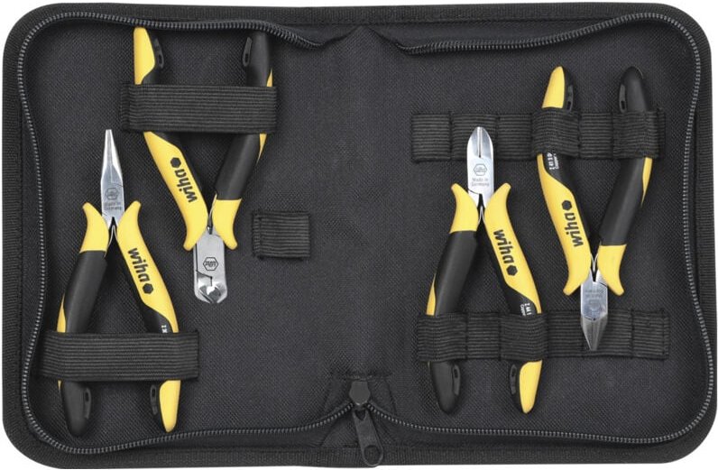 Zangen Set Professional esd (33507), 4 tlg., 2xSeitenschneider/ 1xSchrägvornschneider/ 1xFlach Rundzange, Zangensatz für...