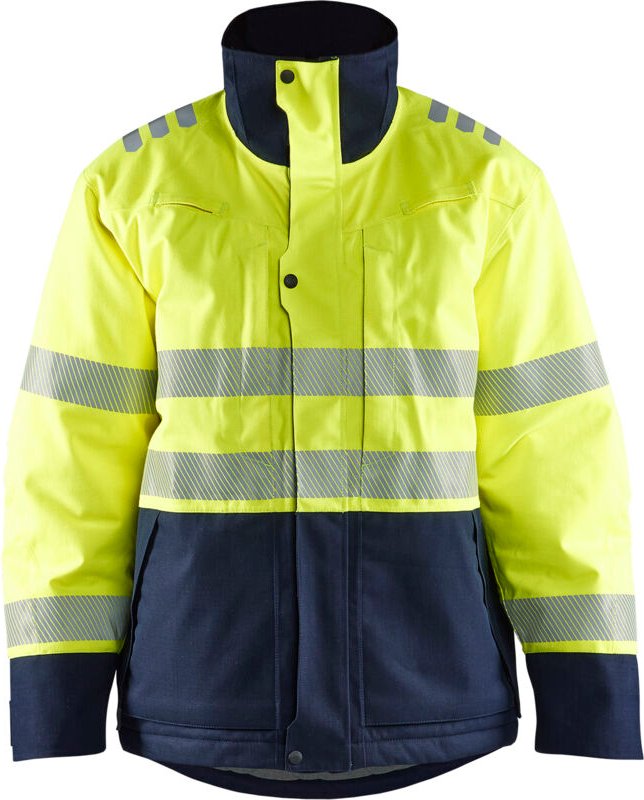 Arbeitsjacke Winter feuerhemmend 4517 - Neon Gelb / Marine L