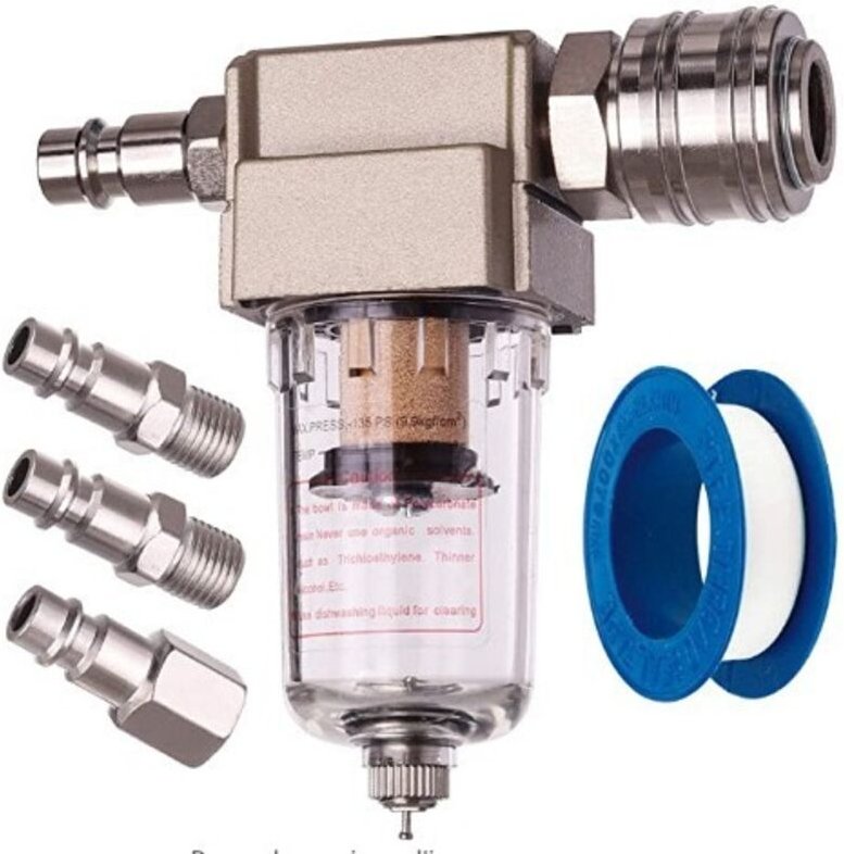 Druckluftfilter, Wasserabscheider, Ölabscheider, Schnellkupplung im Lieferumfang enthalten