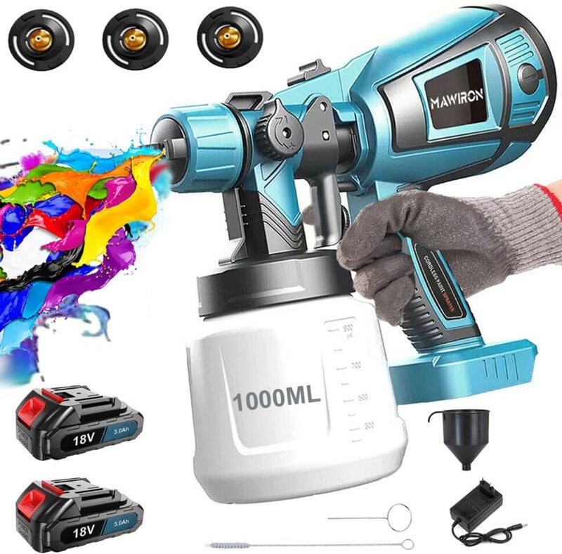 Mawiron - Farbpistolen, kabellose Farbspritzpistole, für Zäune, Farbspritzpistolen für Zäune und Terrassendielen, Handsp...