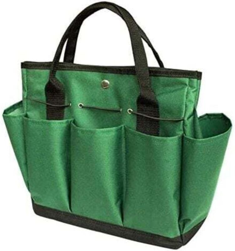 Gartenwerkzeug-Set (Schwarzgrün), Garten-Tragetasche mit mehreren Taschen für Gartenwerkzeug-Set, Gartenwerkzeugtasche
