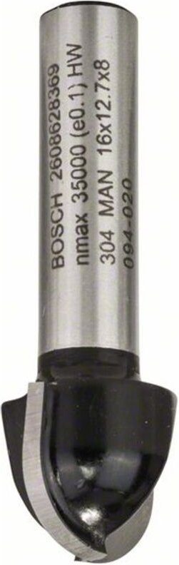 Accessories 2608628369 Hohlkehlfräser Hartmetall Länge 45 mm Produktabmessung, ø 16 mm Scha - Bosch