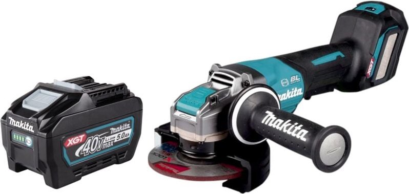 Makita GA 044 GT1 Akku Winkelschleifer 40 V max. 125 mm X-LOCK Brushless + 1x Akku 5,0 Ah - ohne Ladegerät