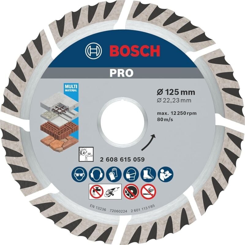 Pro MultiMat Diamant TS,125x22.23mm - 2608615059 - Bosch