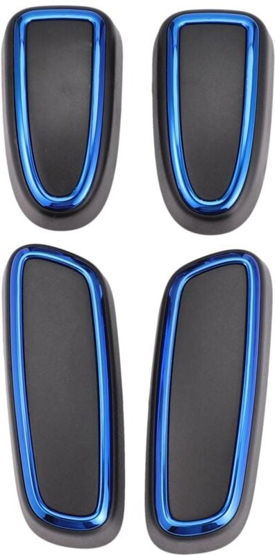 Tlily - 4-teilige Abdeckung für den Schalterknopf zur Autositzverstellung für Land Range Rover Sport Evoque (blau)