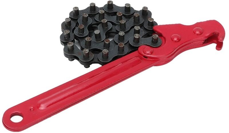 Ölfilterschlüssel, verstellbare Universal-Ölfilterzange aus Aluminiumlegierung für Kettenfilter mit Griff, Schraubenschl...
