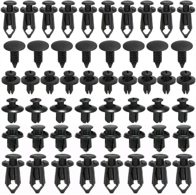 Autoclips, 190 Stück Kunststoffnietclips, Schutzbefestigungen in verschiedenen Formen und Größen, universell für Karosse...