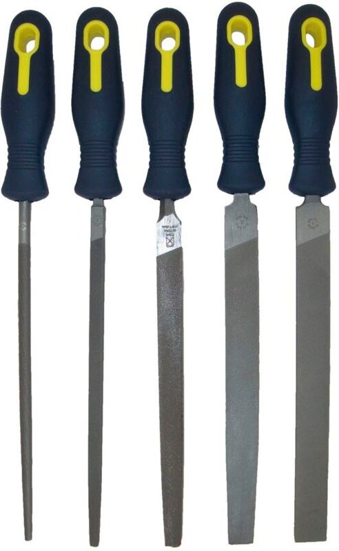 Drakkar Equipement - Blue-Dan Feilensatz (Werkstatt) mit 2k-Heft Feile schlicht Hieb 3 250mm 5-teilig