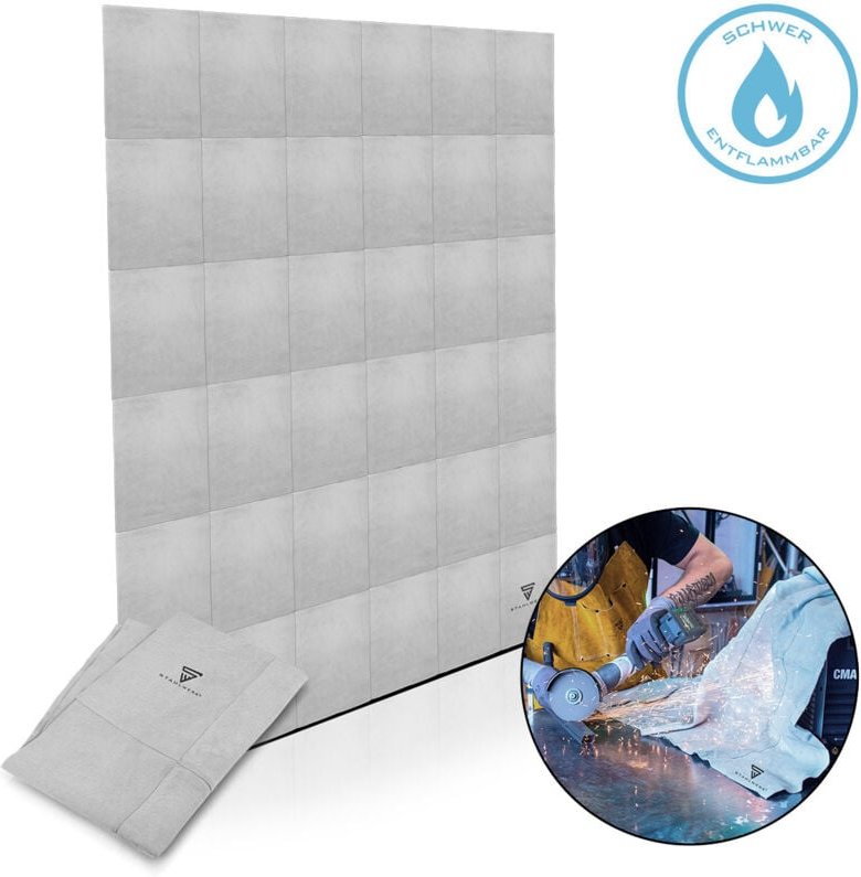 STAHLWERK Schweißerdecke Spritzschutzdecke Schweißermatte aus robustem Echtleder