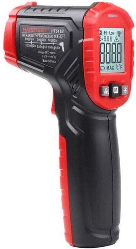 Infrarot-Laserthermometer, digitales Thermometer von -50 °C bis 600 °C für Küche, Pizzaofen, Gebäck, Fleischwaren, Heizu...