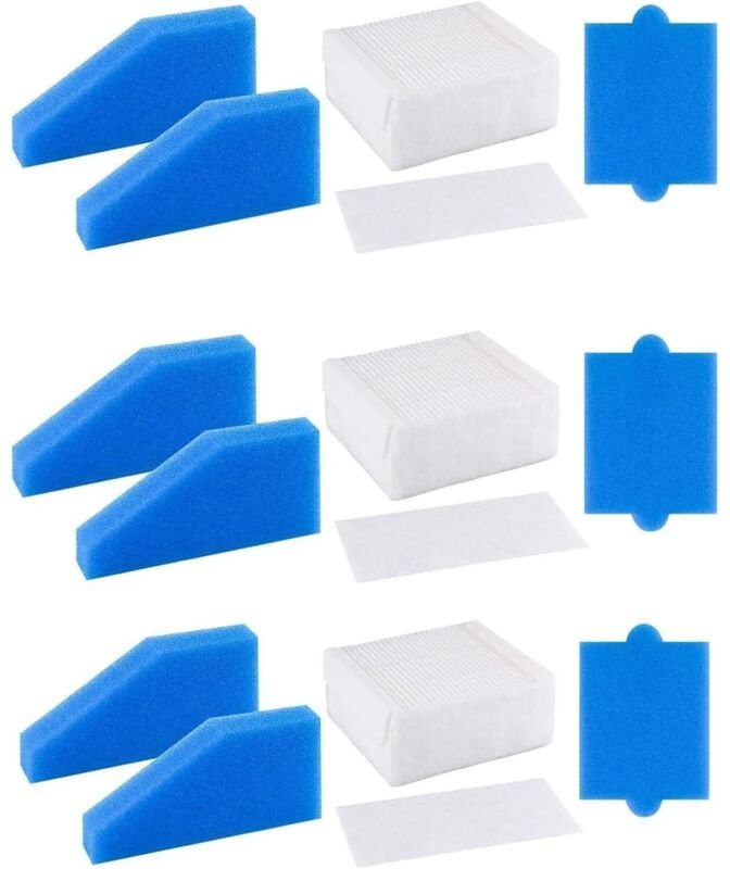 3x Filter Set Complete (15 Pieces) for Pet & Family, Allergy, Multi Clean X10 Parq, X7, Multi Clean X8 Parquet, for Thom...