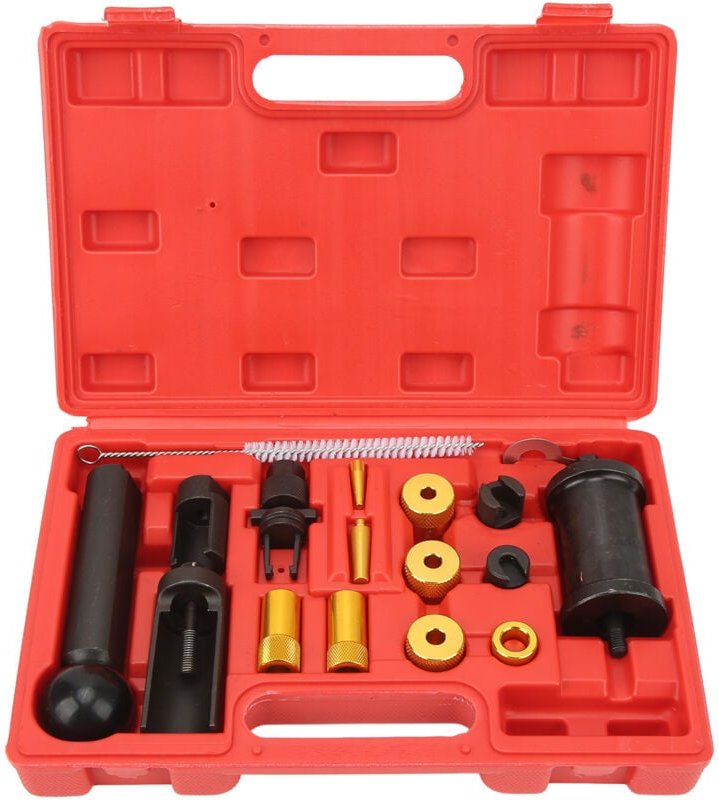 18-teiliges FSi-Einspritzdüsen-Auszieher-Set für 1.2, 1.4, 1.6, 1.8, 2.0, 3.0, 3.2, 3.6, 4.0 FSi, TFSi, TSi Benzinmotore...