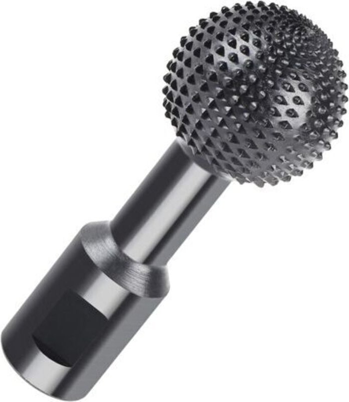 Rotierender Holzfräser mit Kugelspitze Ø 40 mm, Kugelhohlmeißel aus Kohlenstoffstahl mit M14-Gewinde, für 115/125-mm-Win...