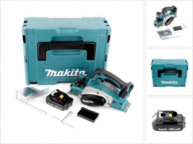 Makita DKP 180 Y1J 18 V Akku Hobel im MAKPAC inkl. 1 x BL 1815 N Akku