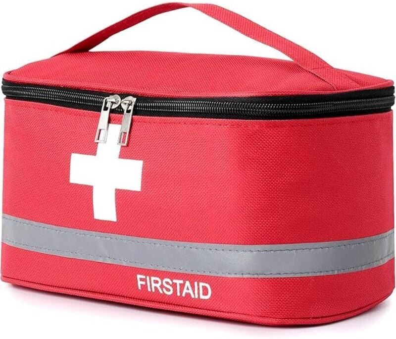 leeres Erste-Hilfe-Set, wasserdichte, tragbare Medikamententasche, Notfallmedikamententasche mit großem Fassungsvermögen...