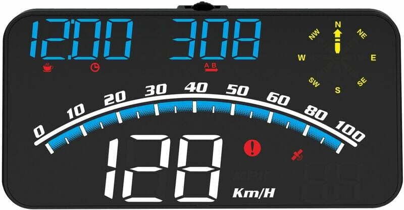 5,5-Zoll-Automobil-HUD-Head-Up-Display, Windschutzscheibenprojektor, digitaler Tachometer, Dual-System-Display, blaues u...