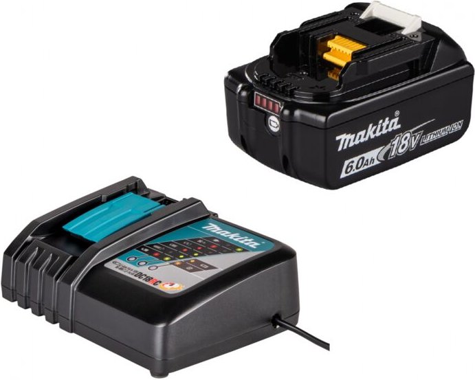 Makita Akku BL1860B (18V 6,0Ah) + Ladegerät DC18RC (197460-1)