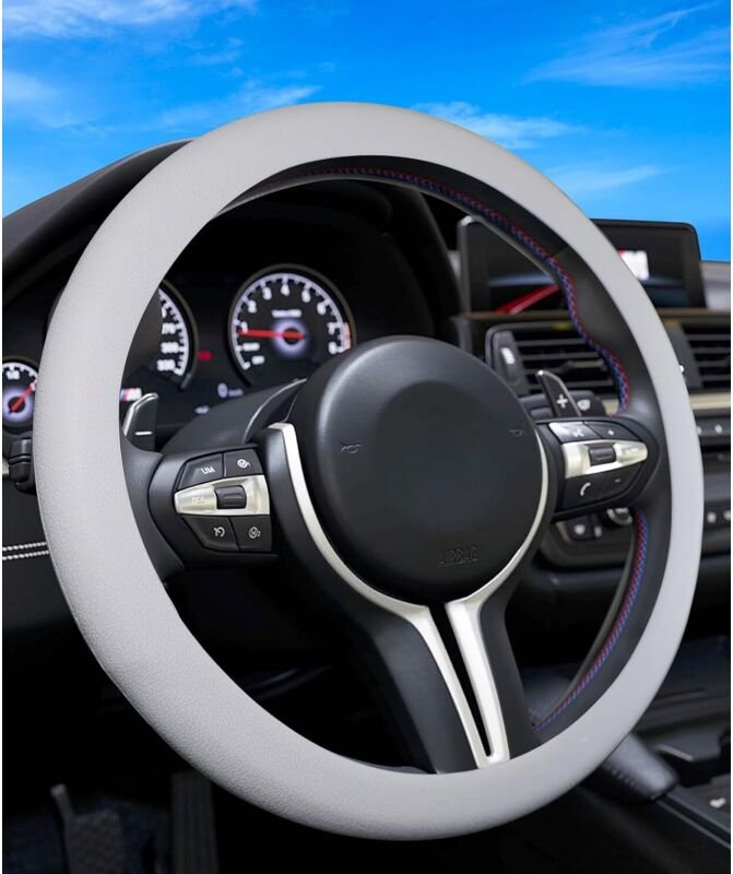 Lenkradbezug, Lenkradschutz, Silikon-Lenkradbezug, rutschfester Lenkradbezug für Fahrzeuge, passend für über 90 % der Le...
