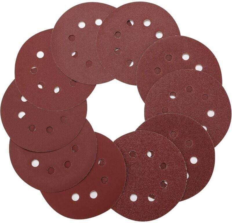 125-mm-Schleifscheibe, 100 Stück Schleifscheiben in den Körnungen 40/60/80/100/120/180/240/320/400/800 zum Schleifen/Pol...