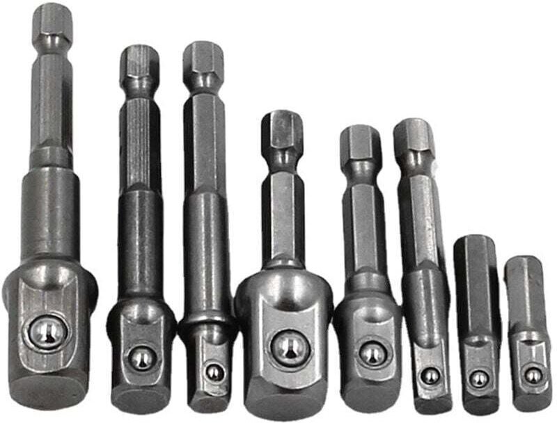 Vtizikl Pièce de rechange pour M.C. 8 pièces pour tournevis, clé, tige d'extension en acier au chrome vanadium, tige hex...