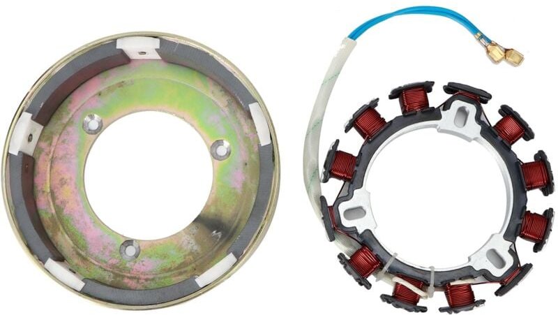 Ersatz-Ladespule für luftgekühlte Einzylinder-Generatoren der Baureihen 170F, 178F, 186FA, 188F und 192F.