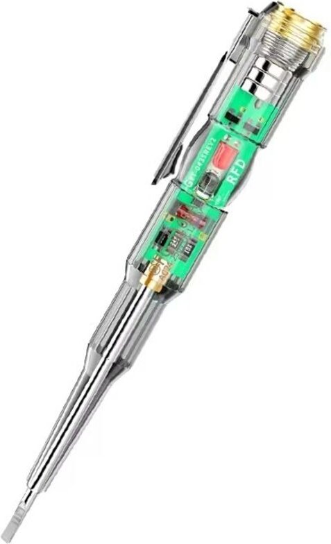 Elektrisches Prüfgerät, stiftförmiger Schraubendreher-Prüfkopf, Lampe, Spannungsprüfer, AC/DC-Detektor, 70–250-V-Prüfsti...