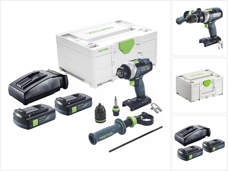 Festool TDC 18/4 I-Basic Akku Bohrschrauber 18 V 75 Nm Brushless + 2x Akku 3,0 Ah + Ladegerät + Systainer