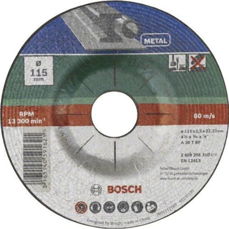 Trennscheibe mit eingelassenem Mittelteil Metall Ø 115 mm BOSCH 2609256310