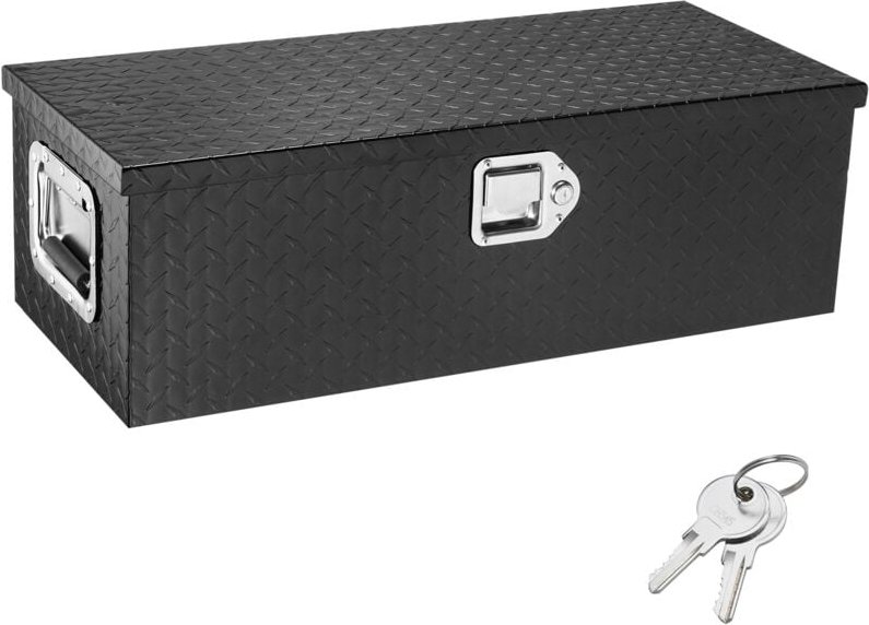 Mophorn 30"x13"x9,6" Robuster Werkzeugkasten aus Aluminium für die Ladefläche, Aufbewahrungskiste mit Diamantplatte und ...