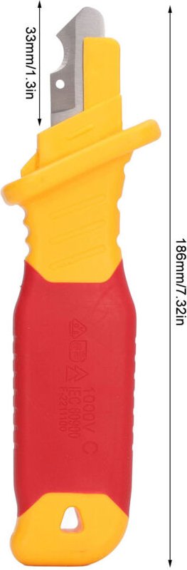 Airshi Demontagemesser, Kompaktes Kabelmantel-Abisoliermesser mit Griffdesign, Sicher und zuverlässig für Kurzschlussrep...