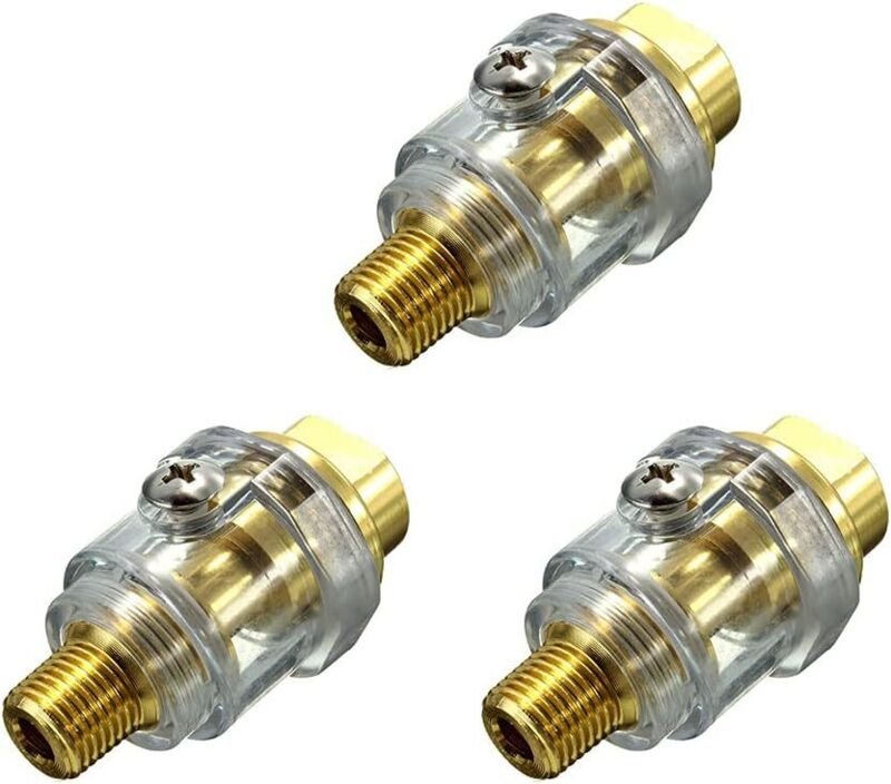 3 Stück Mini-Öler, pneumatisches Zubehör, pneumatischer Öler, Inline-Öler, pneumatischer Maschinenschmierer, für pneumat...