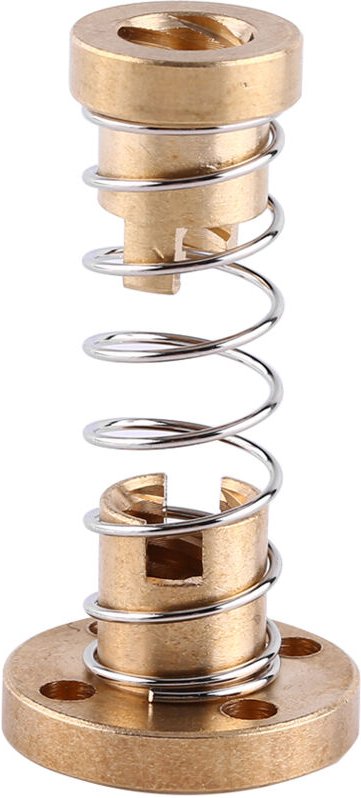 Spielfreie Federmutter für T8-Gewindespindel, Bauteil für 3D-Drucker