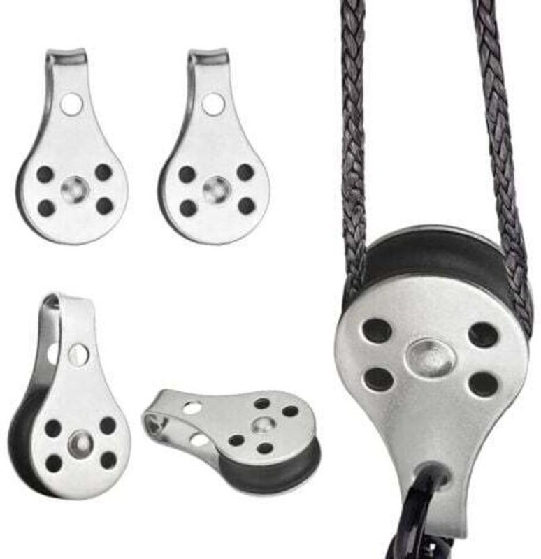 4 STK. Edelstahl Seilrolle, Bootsrolle 25mm, Kabelrolle, Solide Heberolle, Drehbare Seilrolle, Hakenrolle für Kanu, Kaja...