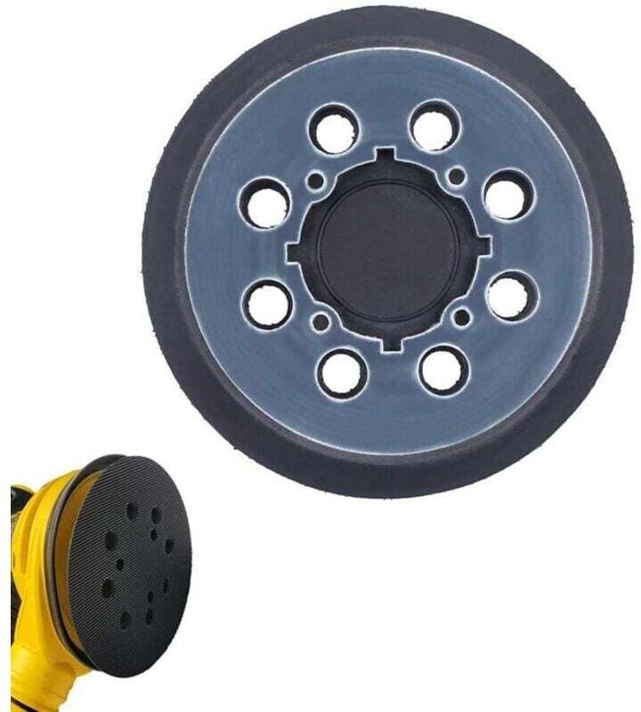Plateau de Ponçage 125 mm 5 Pouces à 8 Trous Compatible Dewalt DWE6421 DWE6423 DCW210B Tampon Rechange Boucle et Crochet